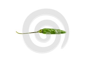 Green Bird`s eye chili ,Thai Chili pepper ,bird chili pepper nature isolate on white background.