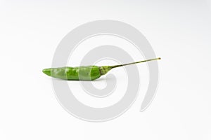 Green Bird`s eye chili ,Thai Chili pepper ,bird chili pepper nature isolate on white background.