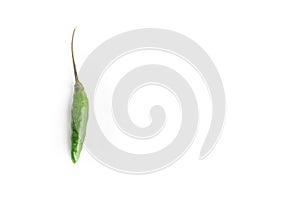 Green Bird`s eye chili ,Thai Chili pepper ,bird chili pepper nature isolate on white background.