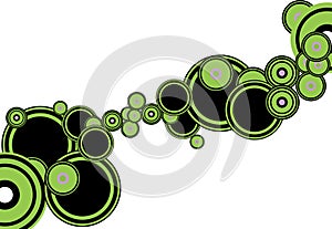 Green and black circle