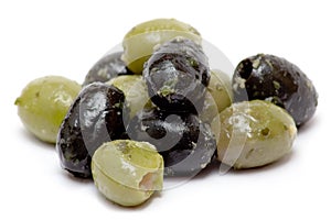 Green and Black Olives