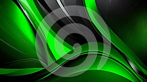 Green and black patten background unique curves