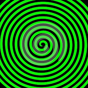 Green black round abstract vortex hypnotic spiral wallpaper. photo