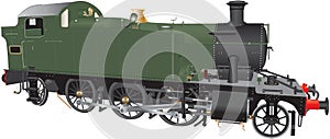 A Green and Black Steam Locomotive