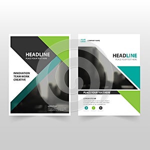 Green black Vector annual report Leaflet Brochure Flyer template design, book cover layout design, abstract business presentation
