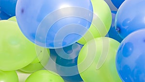 Green and Blue Balloons Background