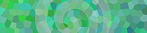 Green and blue bright Little hexagon in banner shape background illustration.