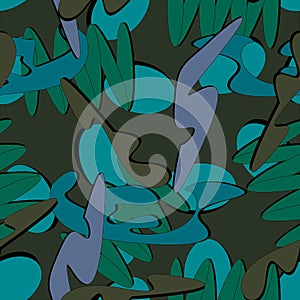 Green and blue camouflage