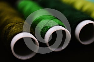 green and blue colored threads background