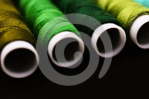 green and blue colored threads background - structure background