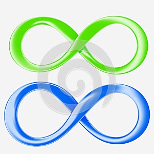 Green and blue infinity