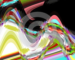 Colorful vivid bright waves lines geometries, abstract vivid texture photo
