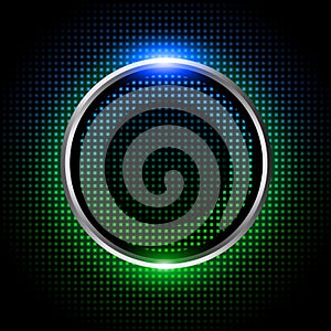 Green blue and silver sparkling ring  background