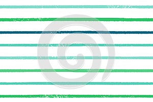 Green and blue stripes painted on white