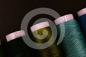 green and blue threads background