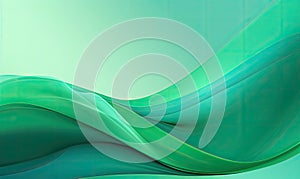 a green and blue wavy lines