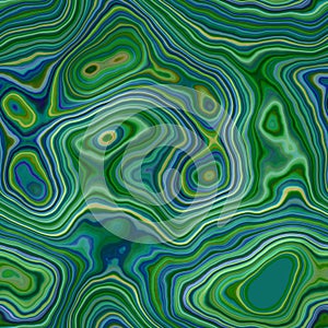 Green blue yellow colored marble agate seamless pattern texture background