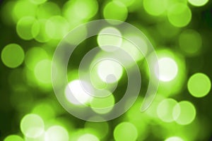 Green blurred background of lights