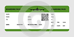 Green boarding pass photo