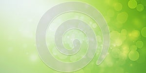 Green bokeh on nature art abstract blur background.