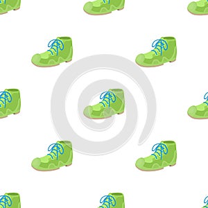 Green boot pattern seamless vector