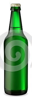 Green bottle of beer