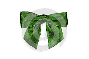 Green Bow Isolated on White