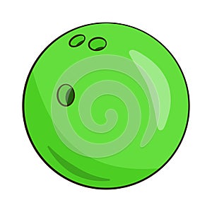 Green bowling ball