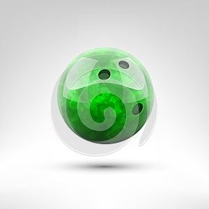 Green bowling ball vector illustration