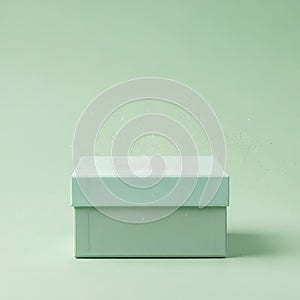 Green Box with White Lid