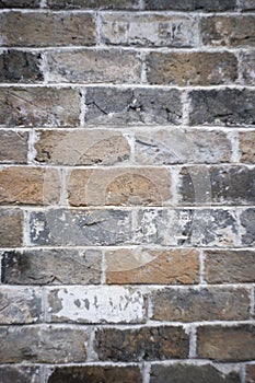 Green brick walls of ancient Chinese buildings