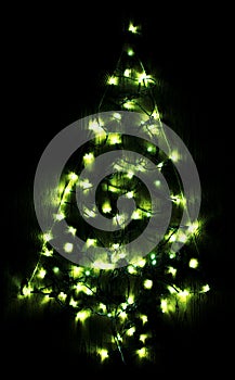 Green Bright Glowing Magic Christmas Tree