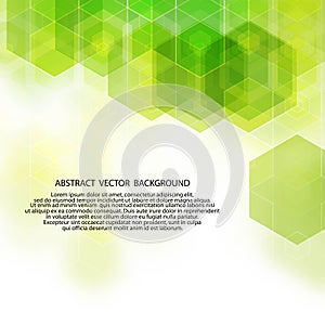 Green bright hexagon background. abstract vector illustration. eps 10