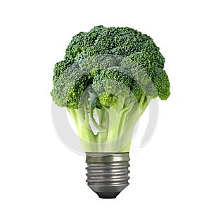 Green broccoli bulb