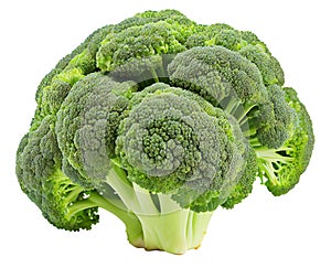 Green broccoli isolated on white background