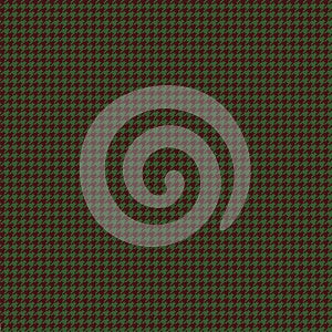 Green Brown Autumn Houndstooth Fabric