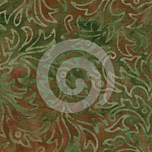 Green and Brown Batik Pattern