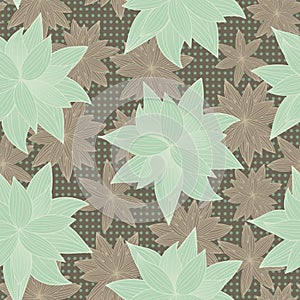 Green and brown flowers