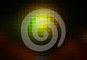 Green brown yellow black abstract rounded mosaic background