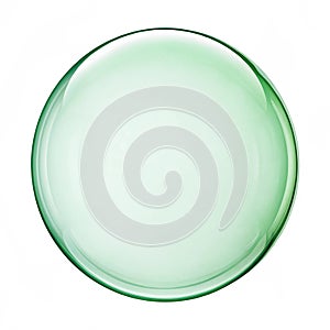 Green bubble level on white background