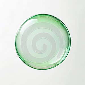 Green bubble level on white background