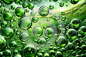 Green Bubbles Underwater Close-Up