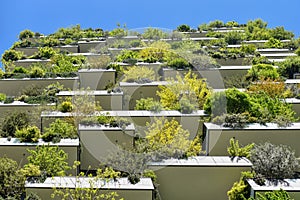 Green building Bosco Verticale terrase balcony