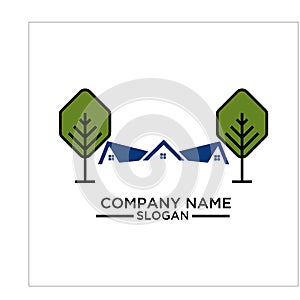 Green Building, real estateh, home and Construction Logo and Vector Design