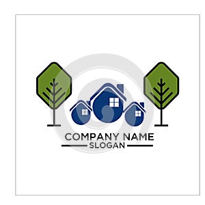 Green Building, real estateh, home and Construction Logo and Vector Design