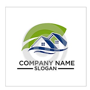 Green Building, real estateh, home and Construction Logo and Vector Design