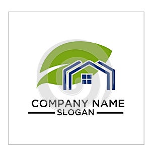 Green Building, real estateh, home and Construction Logo and Vector Design