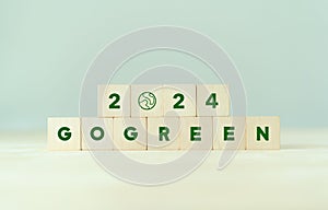 Green business in 2024. Sustainable environmental development .