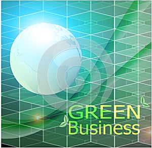 Green Business Background Vector