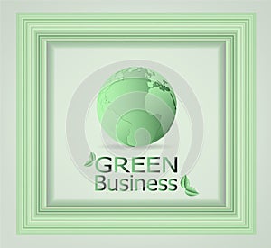 Green Business Background Vector